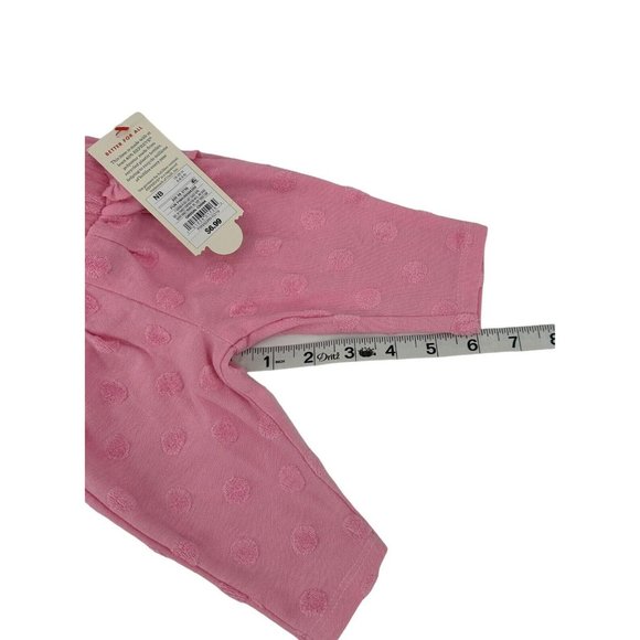 Baby Girl Jogger Sweatpants Size Newborn Pink Dot French Terry Cat & Jacket NEW - Picture 5 of 9
